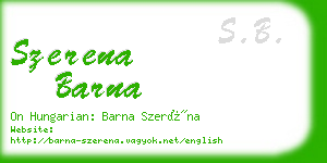 szerena barna business card